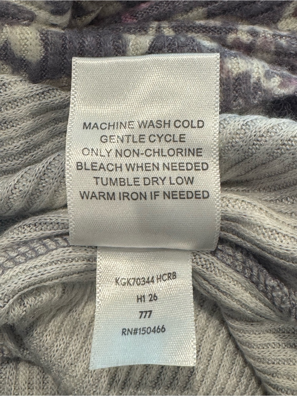 Rumi + Ryder Girls Floral Ribbed SOFT Knit Dress Purple Gray Size XS 4-5 - Picture 7 of 7
